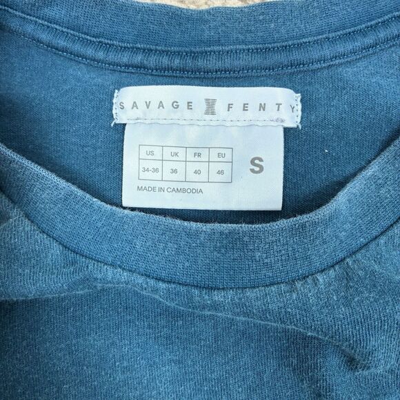 Savage X Fenty Essential Heavy Jersey Tee & Shorts Set Sz S Lounge Athletic - Picture 8 of 10